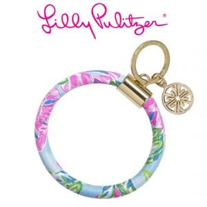 Lilly Pulitzer Round Keychain- Totally Blossom